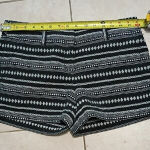 LOFT Black and White Geometric Bermudas